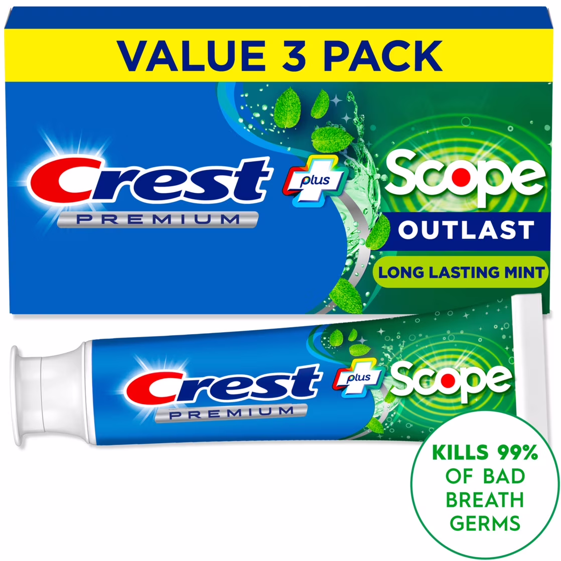 Crest Premium Plus Scope Outlast Fluoride Toothpaste
