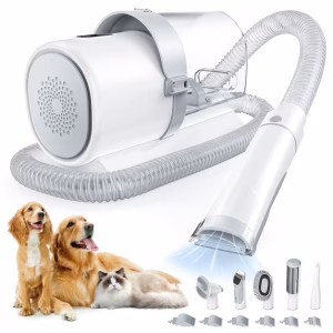 edx Dog Grooming Kit, 2.5L Pet Hair Grooming Vacuum, 5-In-1 Electric Clippers